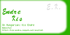 endre kis business card